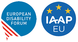Logo's IAAP EU en European Disability Forum